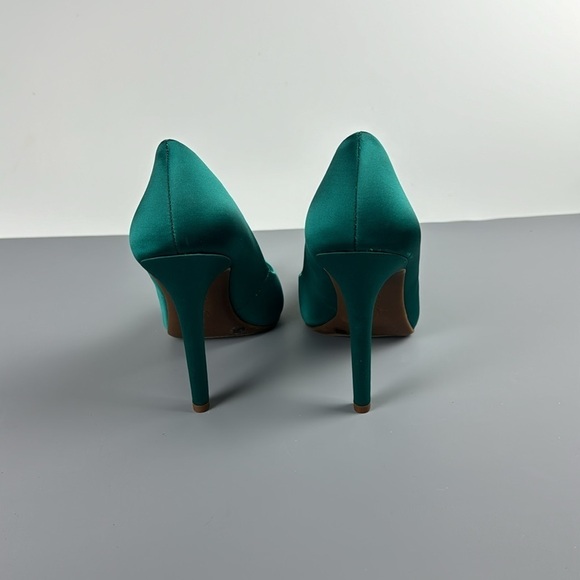 Jessica Simpson Teal Satin Heels - Picture 3 of 6
